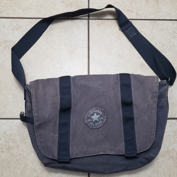 purple converse messenger bag